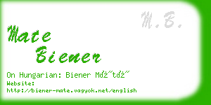 mate biener business card